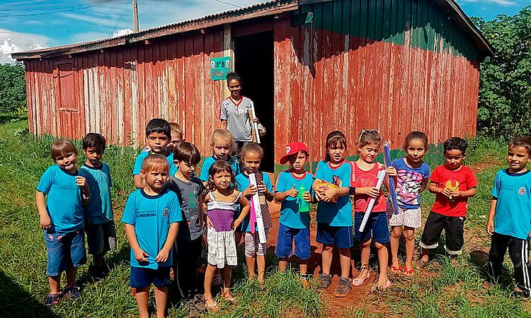 Escola Municipal do Campo Trabalho e Saber no assentamento Eli Vive I, no Paraná