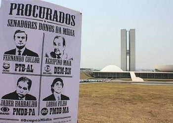 Protesta en Brasília, capital del país, contra las conseciones de medios para políticos