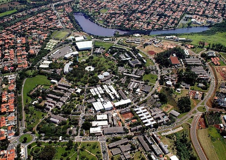 Vista área da Universidade Estadual de Campinas, uma das três universidades sob investigação na Alesp