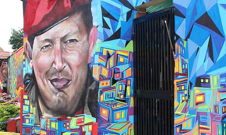 Muro no popular bairro 23 de Enero homenageia o ex-presidente