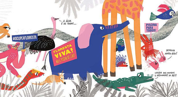 Ilustração do livro "A Eleição dos Bichos"
