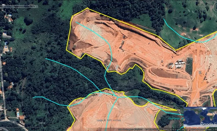 Imagem aérea gerada pelo Google Maps