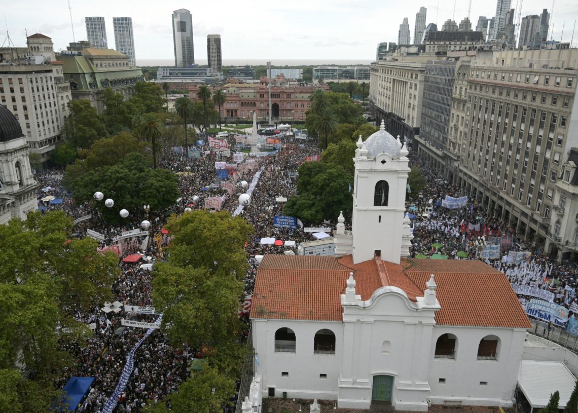 Protest against Milei's government and the last dictatorship Argentina went through.