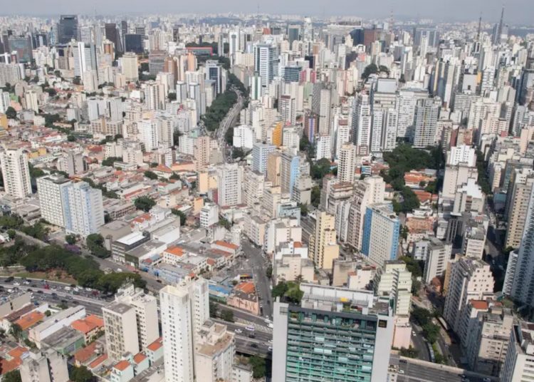 vista aérea do centro de são paulo
